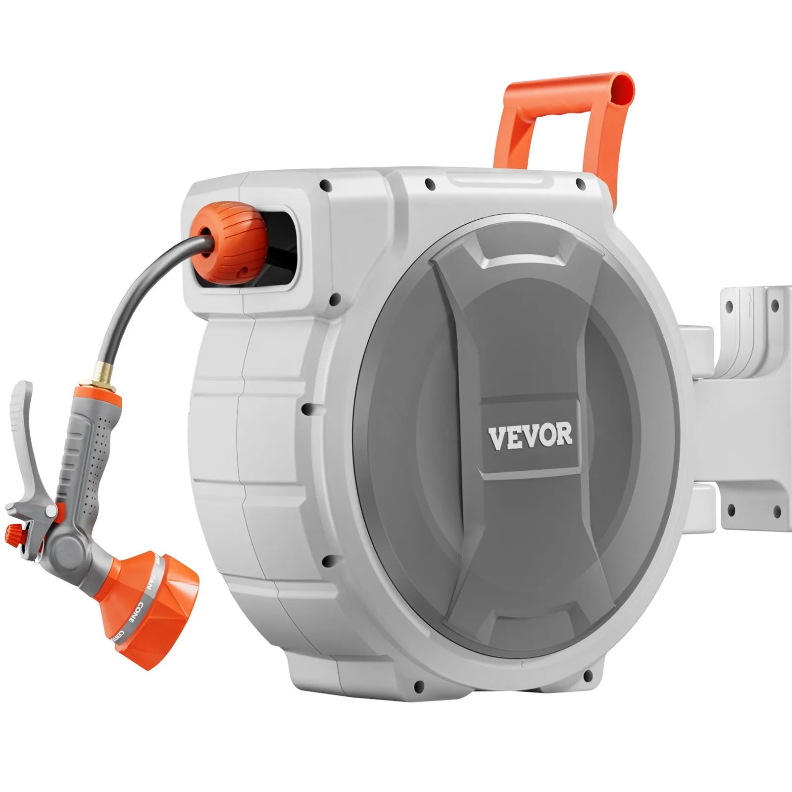 VEVOR Retractable Garden Hose Reel 1/2 in x 84 ft Wall Mounted Garden Hose Reel