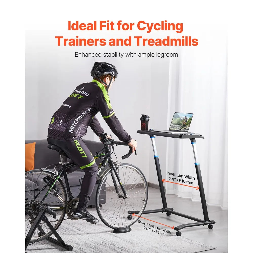 Cycling Desk β Adjustable Mobile Bike & Treadmill Workstation with Wheels