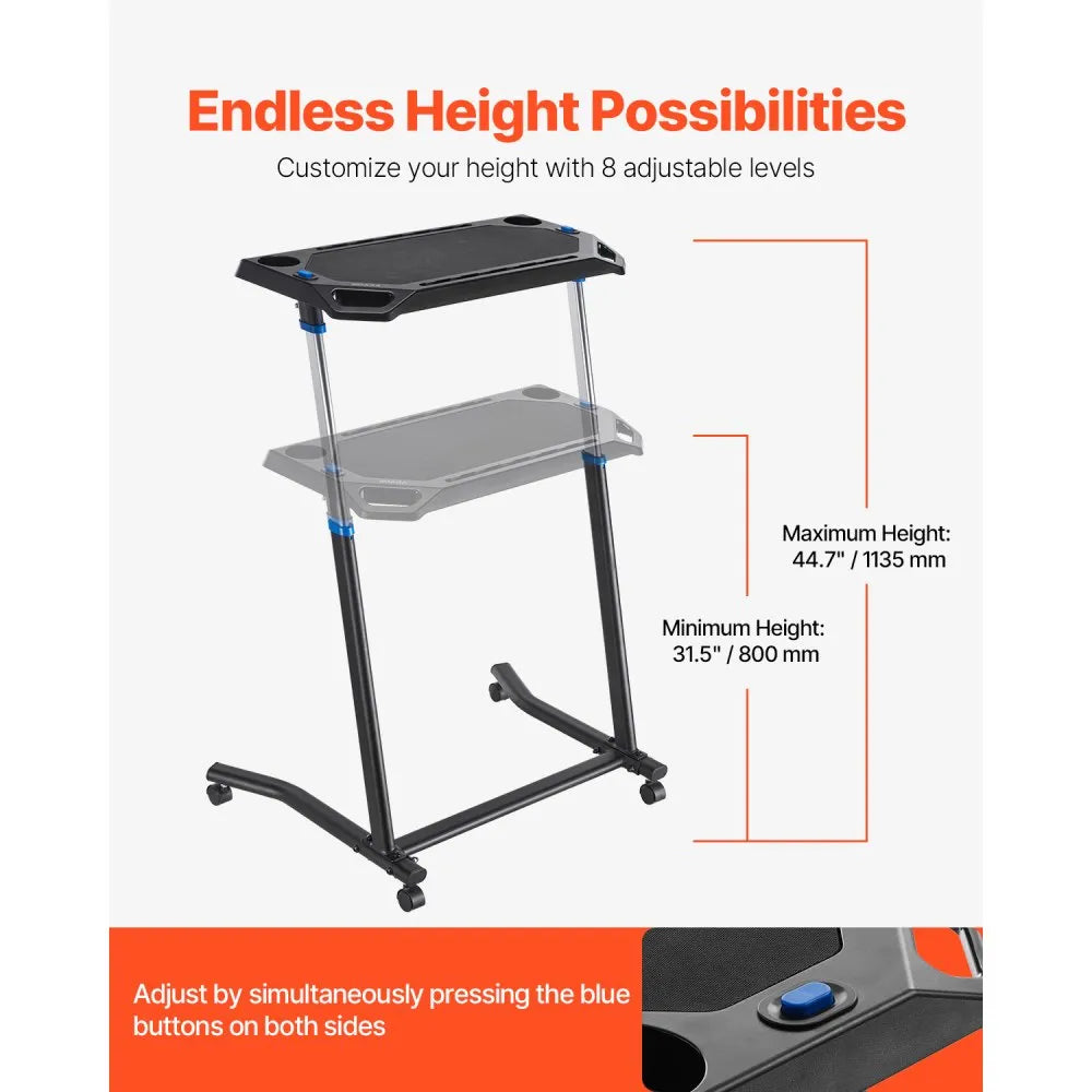 Cycling Desk β Adjustable Mobile Bike & Treadmill Workstation with Wheels