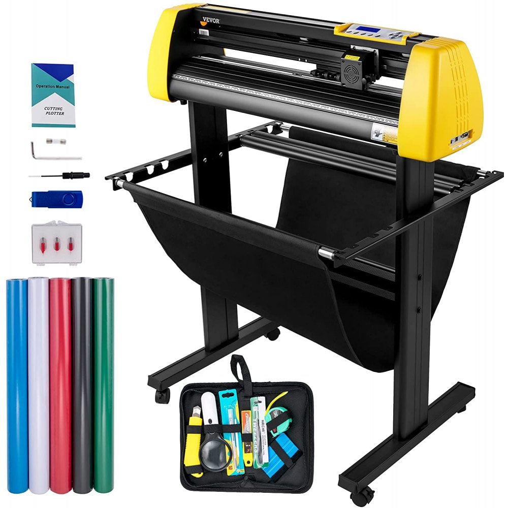 VEVOR 34" Vinyl Cutter/Plotter Sign Cutting Machine Software 3 Blades LCD Screen