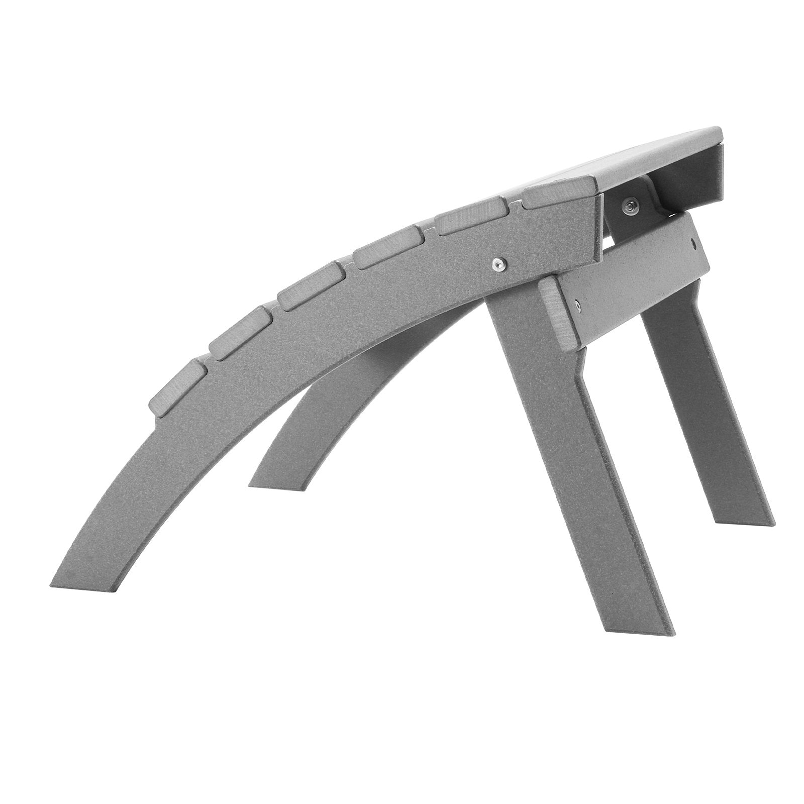 VEVOR Adirondack Ottoman 21.5L x 18.9W x 14.8H Inch HDPE Folding Footrest Gray