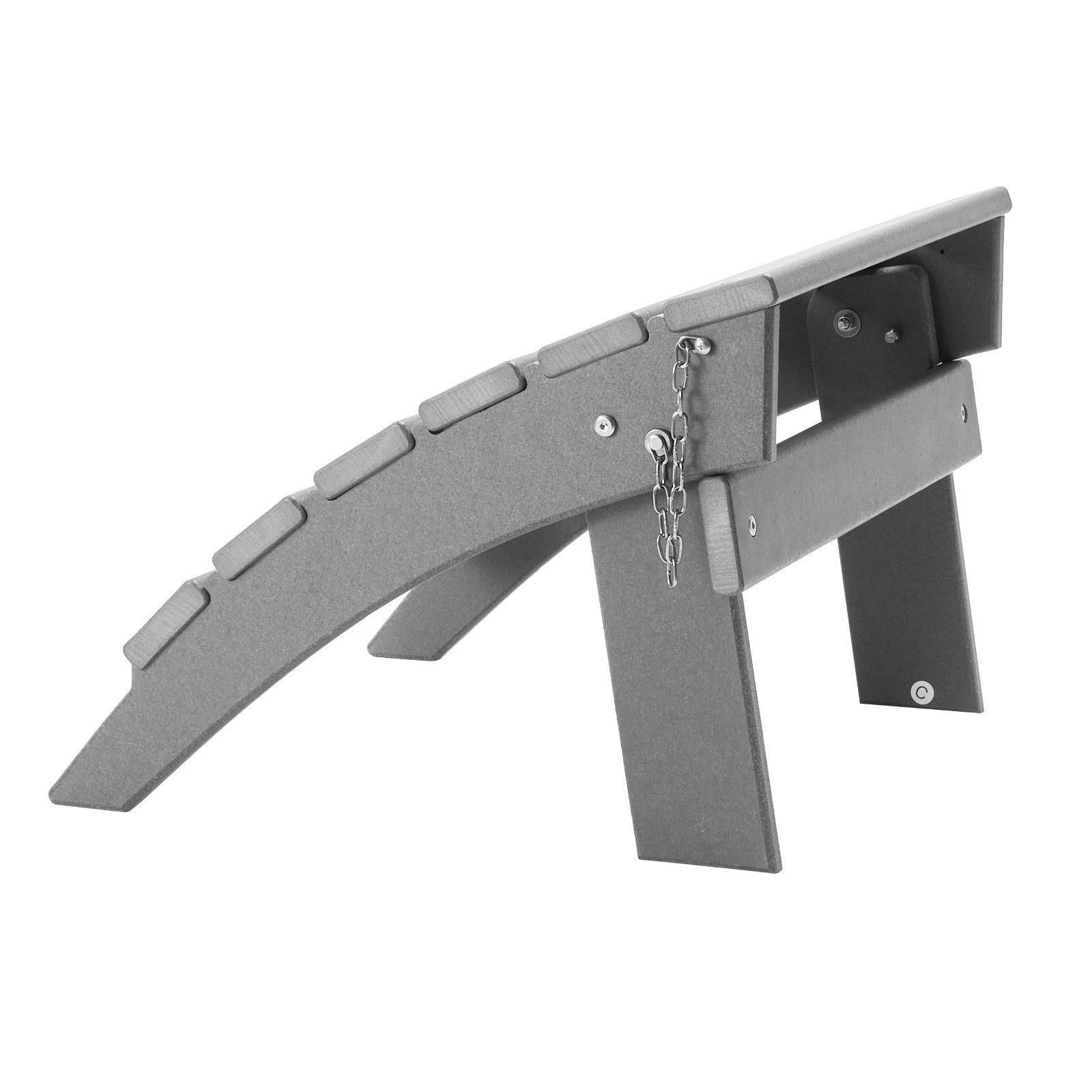 VEVOR Adirondack Ottoman 16.9L x 18.9W x 13H Inch HDPE Folding Footrest Gray