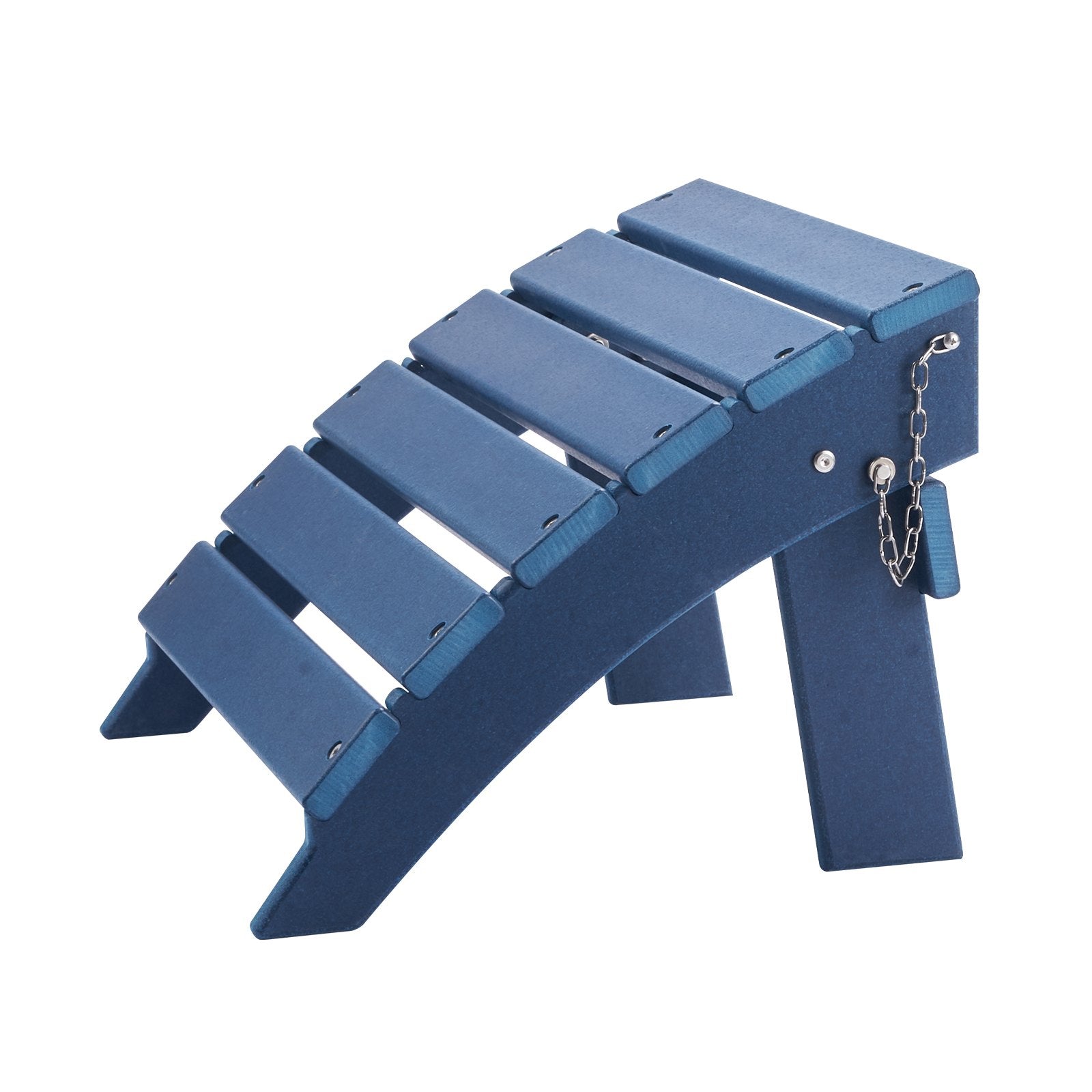 VEVOR Adirondack Ottoman 15.7L x 18.9W x 13H Inch HDPE Folding Footrest Blue
