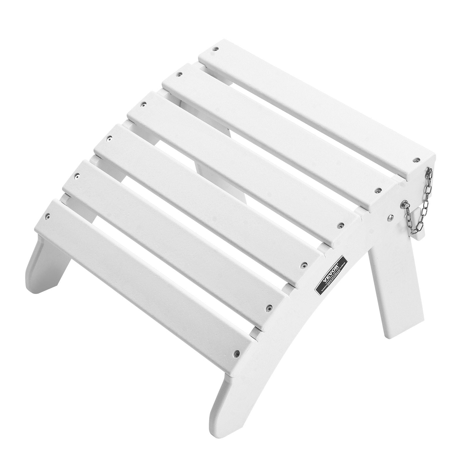 VEVOR Adirondack Ottoman 17.7L x 19.7W x 13.8H Inch HDPE Folding Footrest White