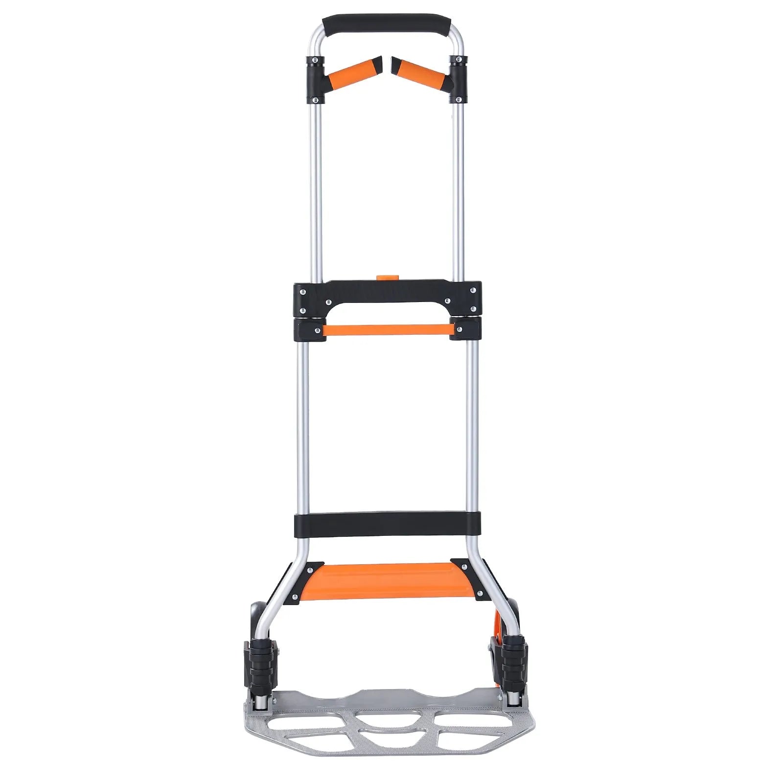 VEVOR Folding Hand Truck, 309 lbs Load Capacity, Aluminum Portable Cart, Convertible Hand Truck and Dolly with Telescoping Handle and PP+TPR Wheels, Ultra Lightweight Super Strong for Moving Warehouse