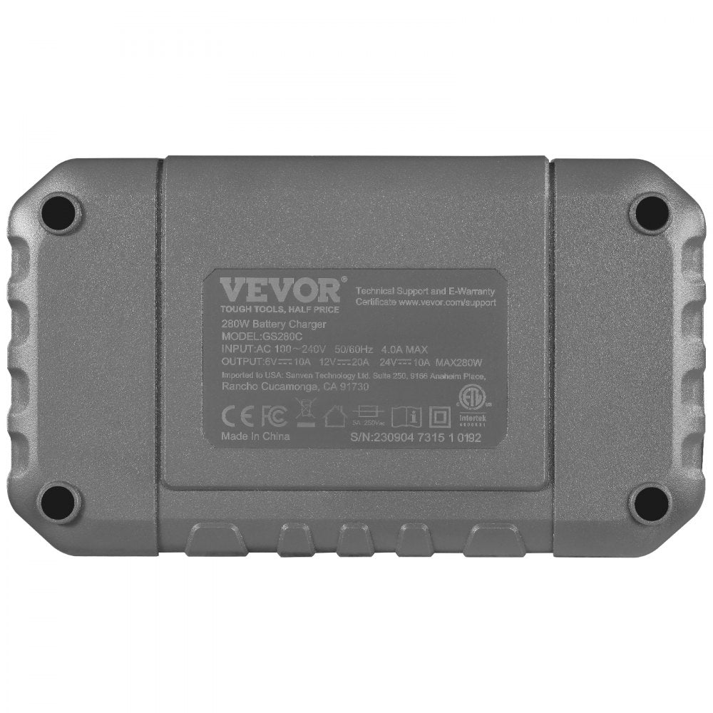 VEVOR Smart Battery Charger, 20-Amp, Lithium LiFePO4 Lead-Acid (AGM / Gel / SLA) Car Battery Charger with LCD Display, Trickle Charger Maintainer Desulfator for Boat Motorcycle Lawn Mower Deep Cycle