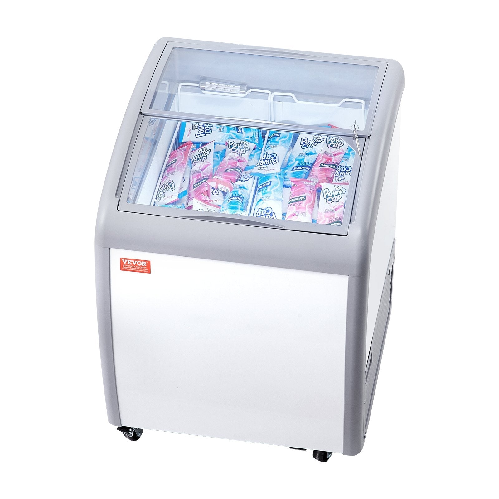 VEVOR 5.4 Cu.ft Commercial Ice Cream Display Case Gelato Dipping Freezer Cabinet