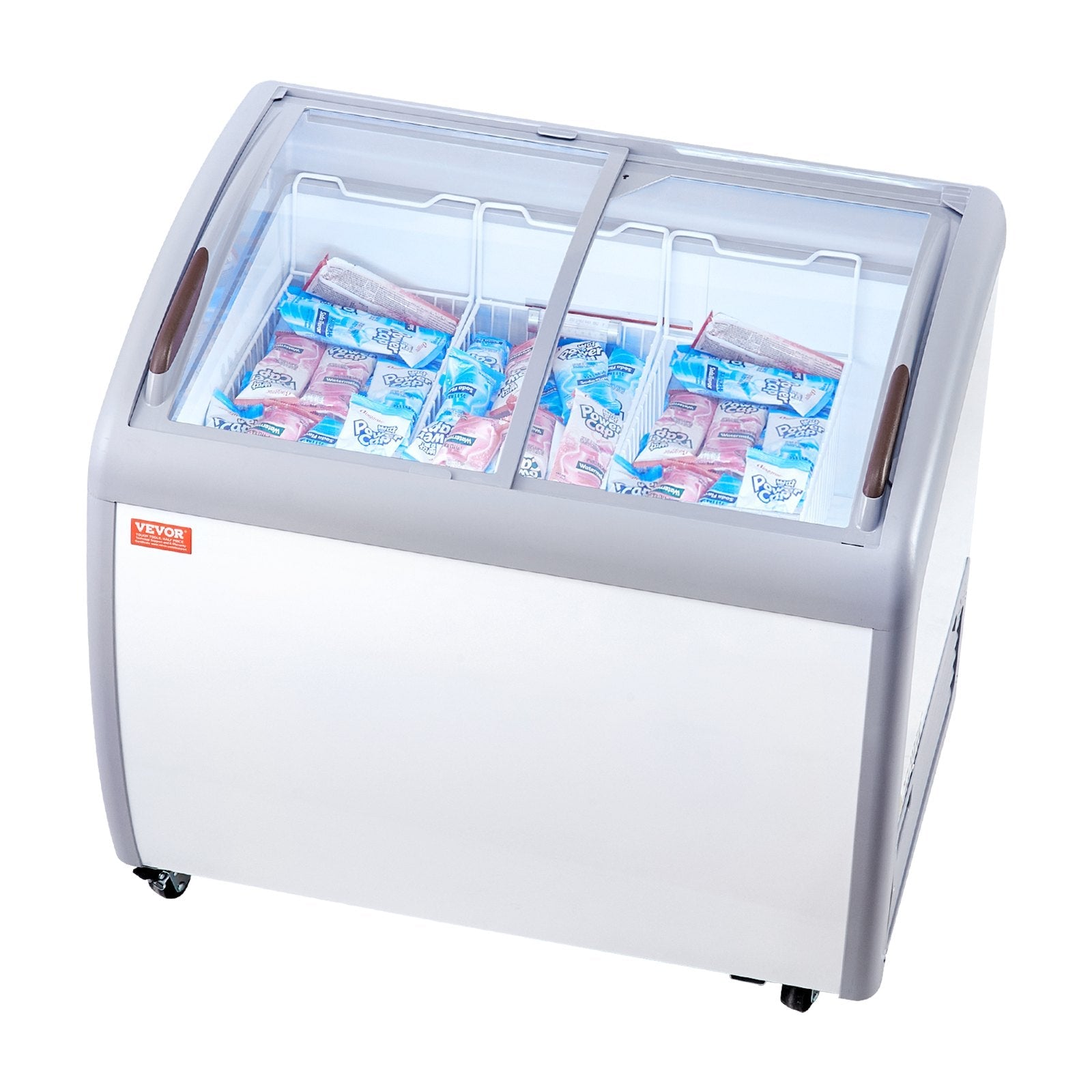 VEVOR 9.3 Cu.ft Commercial Ice Cream Display Case Gelato Dipping Freezer Cabinet