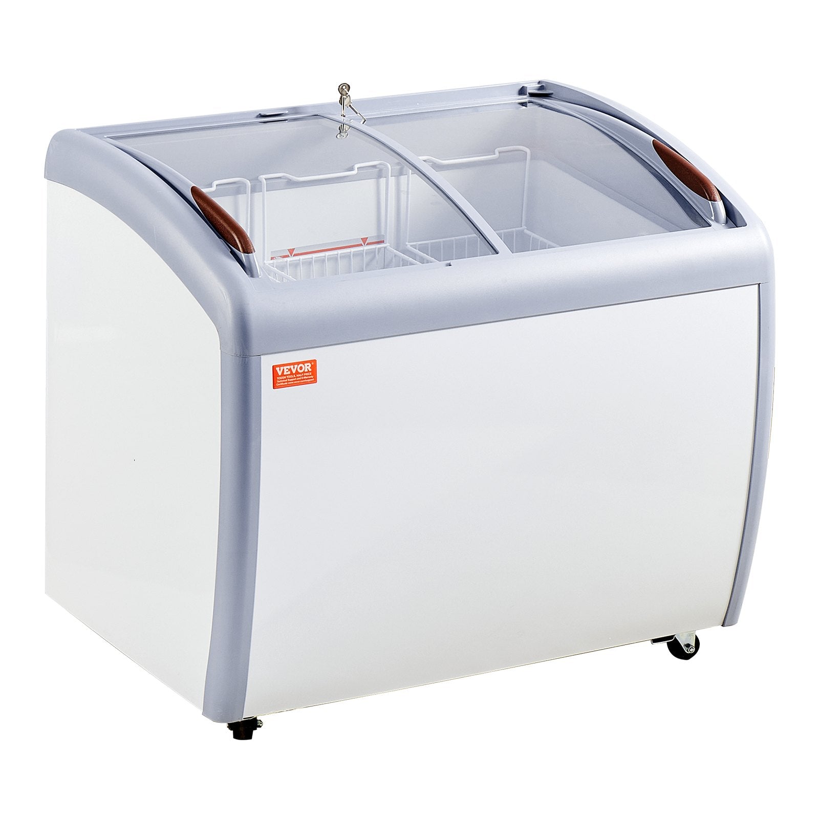 VEVOR 9.3 Cu.ft Commercial Ice Cream Display Case Gelato Dipping Freezer Cabinet