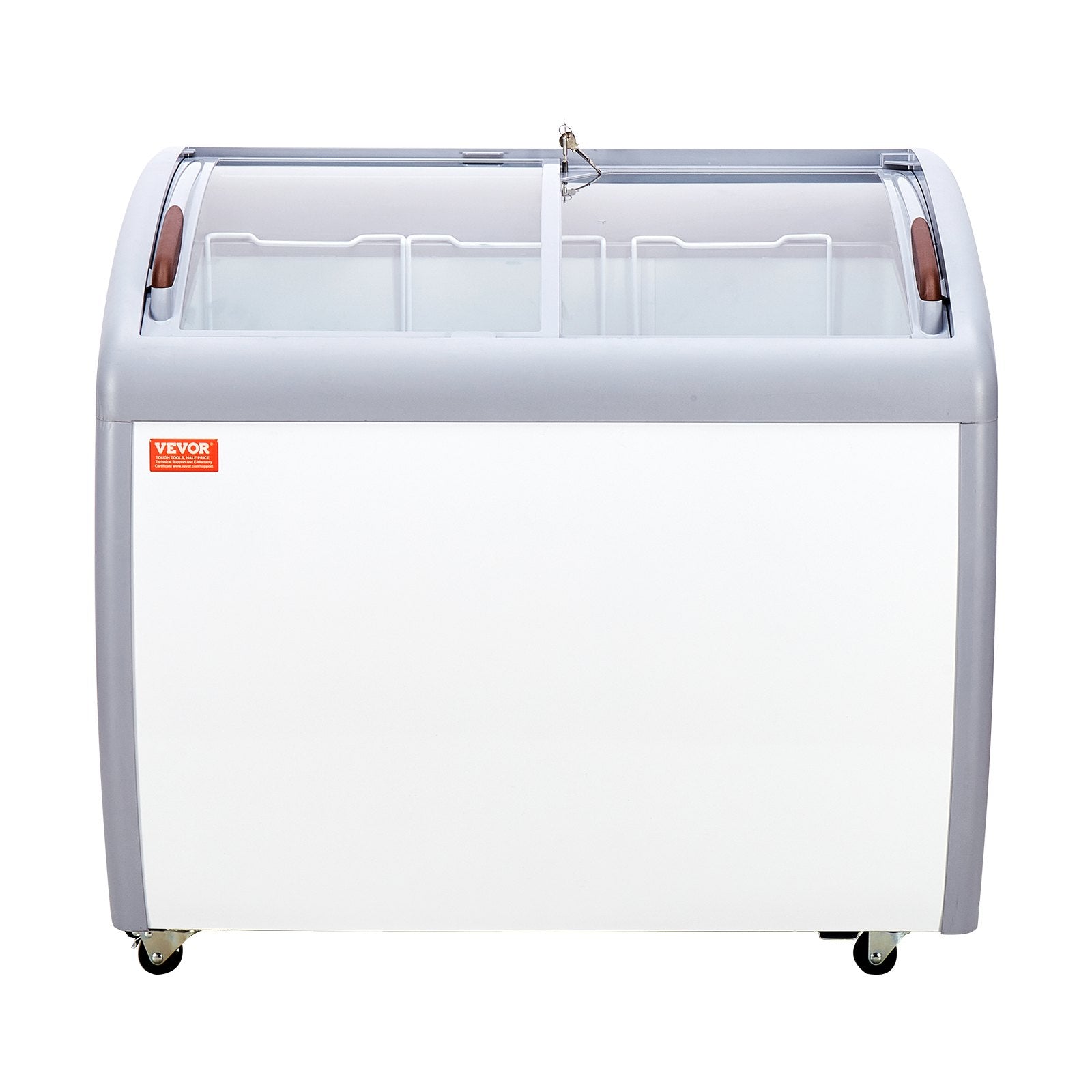 VEVOR 9.3 Cu.ft Commercial Ice Cream Display Case Gelato Dipping Freezer Cabinet