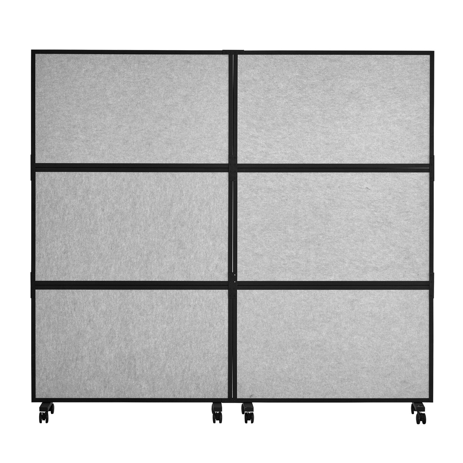 VEVOR Acoustic Room Divider Partition Panel Privacy Screen 2 Pack Light Gray