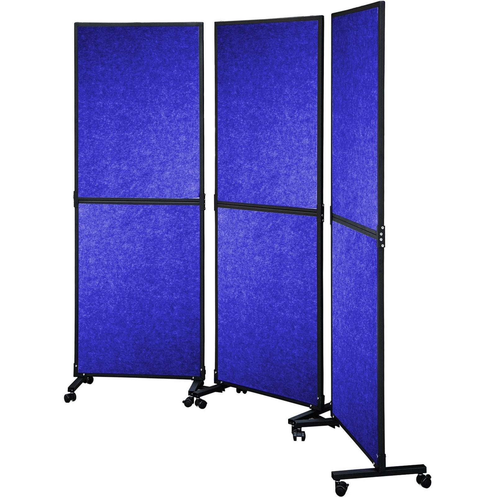 VEVOR Acoustic Room Divider 72" x 66" Office Partition Panel 3 Pack Office Divider Wall Navy Blue Office Dividers Partition Wall Polyester & 45 Steel Cubicle Wall Reduce Noise and Visual Distractions
