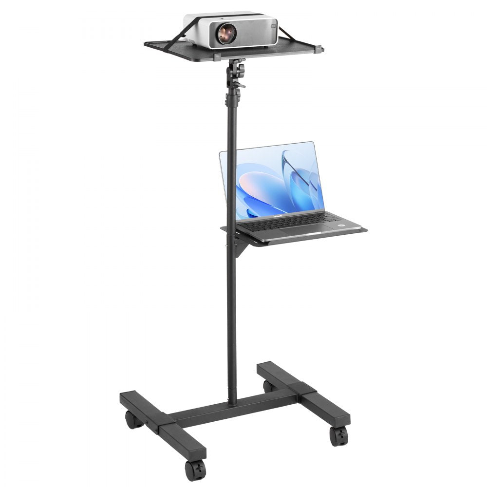 VEVOR Projector Stand with Wheels Projector Floor Stand Height from 22.8-57.3"
