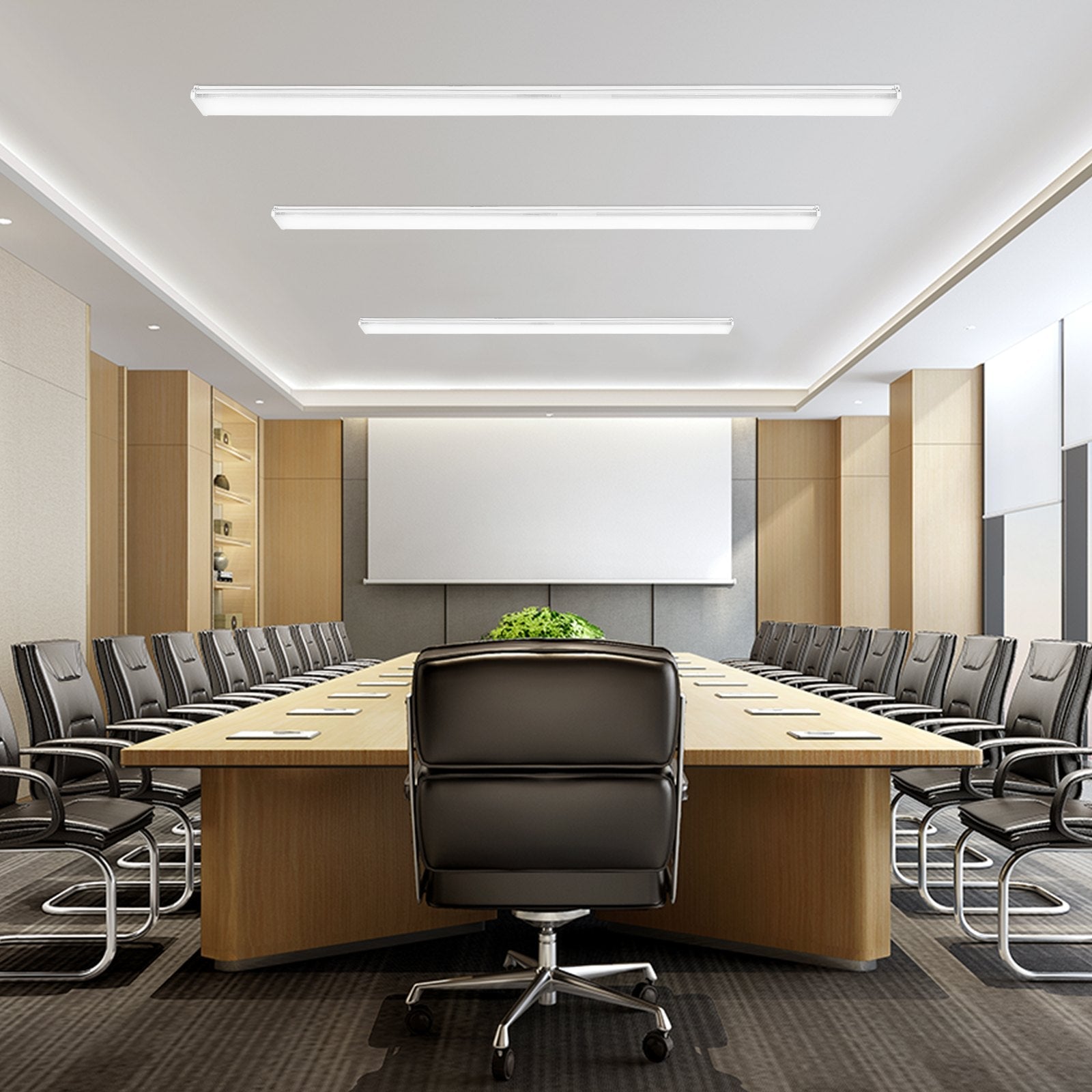 VEVOR 8FT LED Wraparound Light, 110W 10,000LM, Flush Mount LED Shop Light, 4 Pack 6500K Daylight LED Kitchen Ceiling Lighting Fixtures, for Garage Office Laundry Fluorescent Tube Replacement, FCC