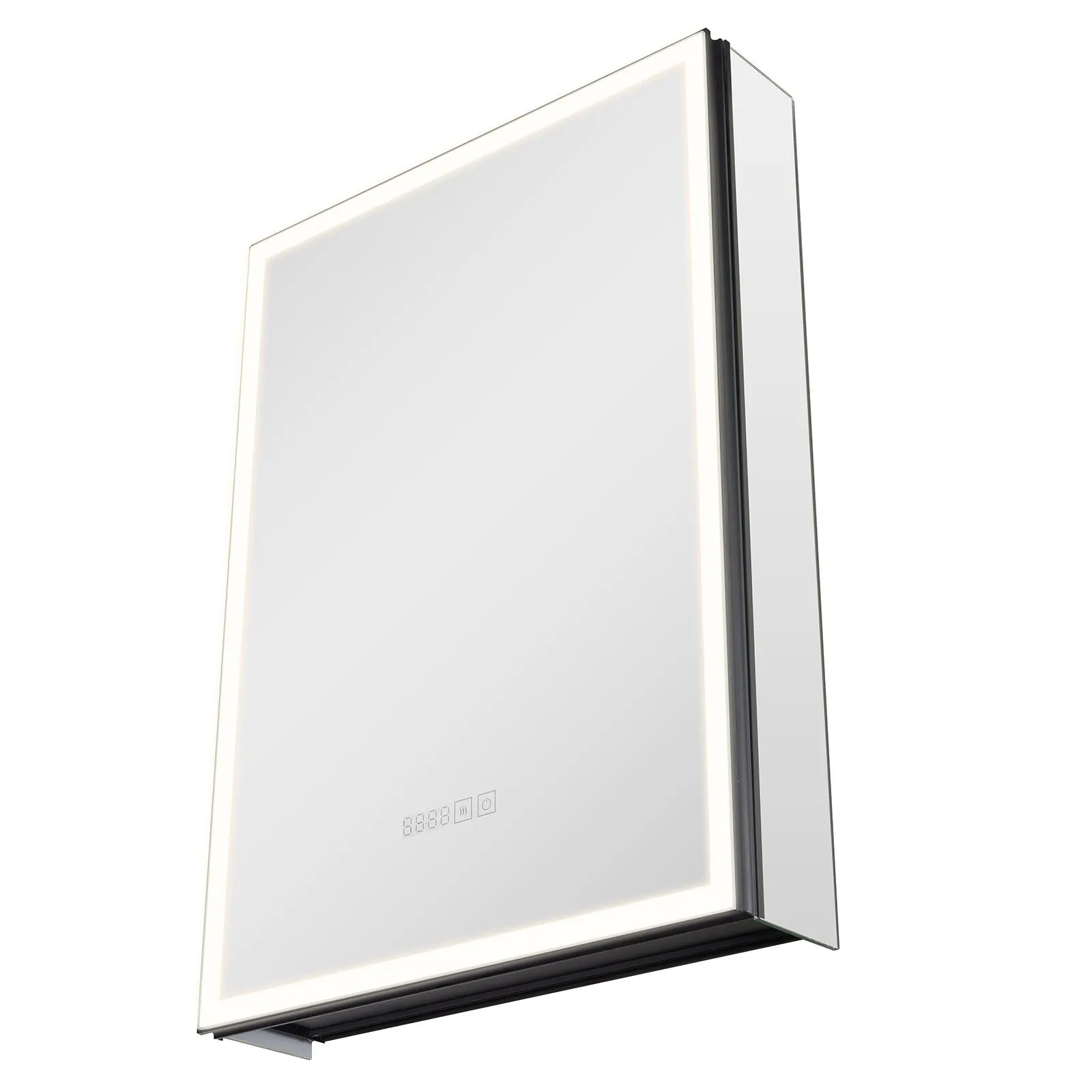 VEVOR Lighted Medicine Cabinet with Mirror, 20 x 28 in Recessed or Wall Mount, 3 Color Dimmable LED Bathroom Medicine Cabinet with Sensor Light, Adjustable Shelve Storage, Memory Defog Function