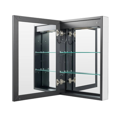 VEVOR Lighted Medicine Cabinet with Mirror, 20 x 28 in Recessed or Wall Mount, 3 Color Dimmable LED Bathroom Medicine Cabinet with Sensor Light, Adjustable Shelve Storage, Memory Defog Function