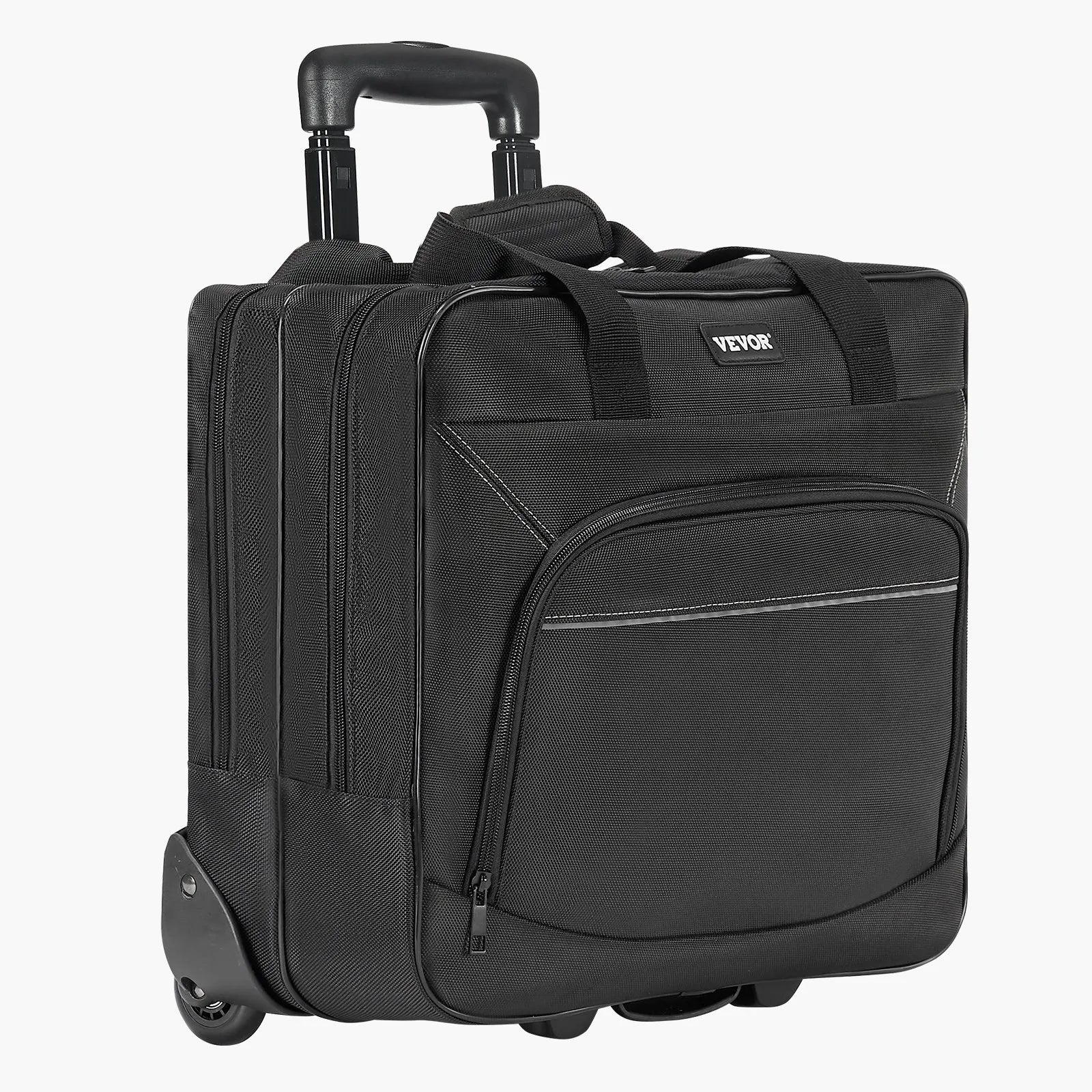 VEVOR Rolling Laptop Bag 15.6 Inch Wheeled Computer Bag for Women & Men Black
