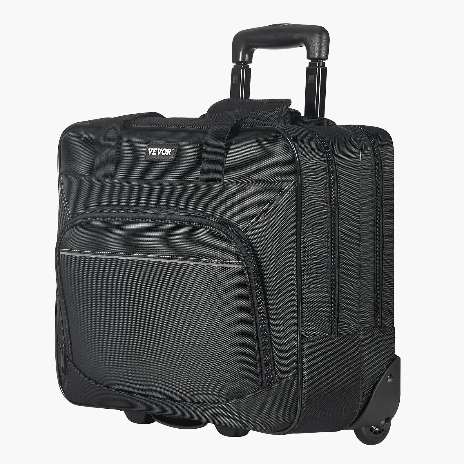 VEVOR Rolling Laptop Bag 15.6 Inch Wheeled Computer Bag for Women & Men Black
