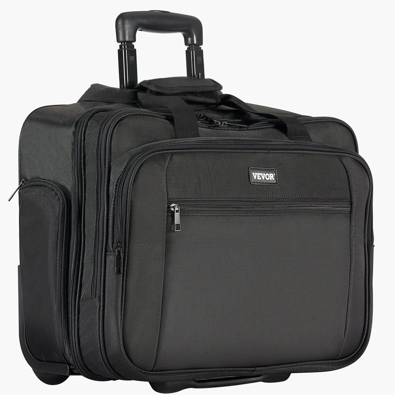 VEVOR Rolling Laptop Bag 17.3 Inch Wheeled Computer Bag for Women & Men Black
