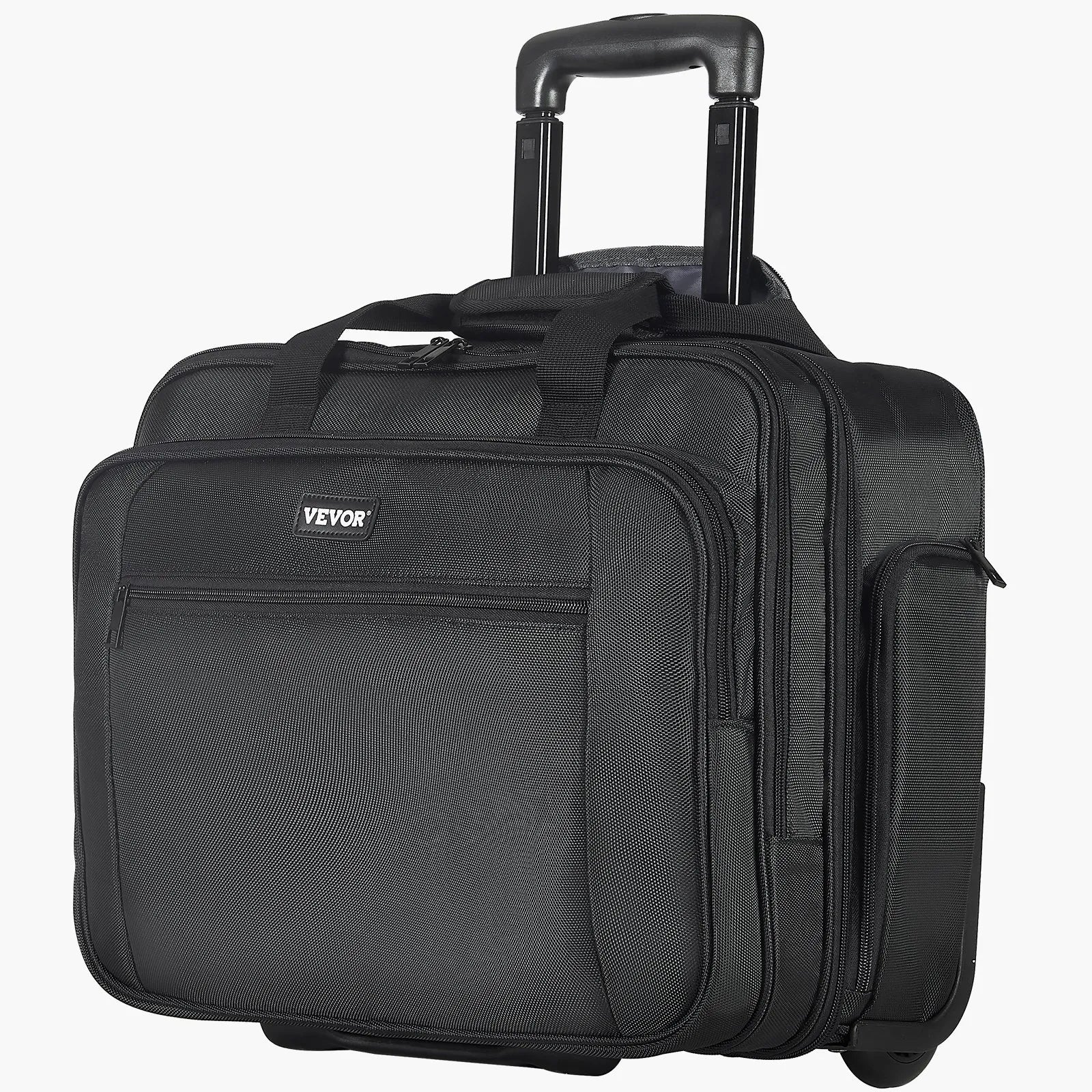 VEVOR Rolling Laptop Bag 17.3 Inch Wheeled Computer Bag for Women & Men Black