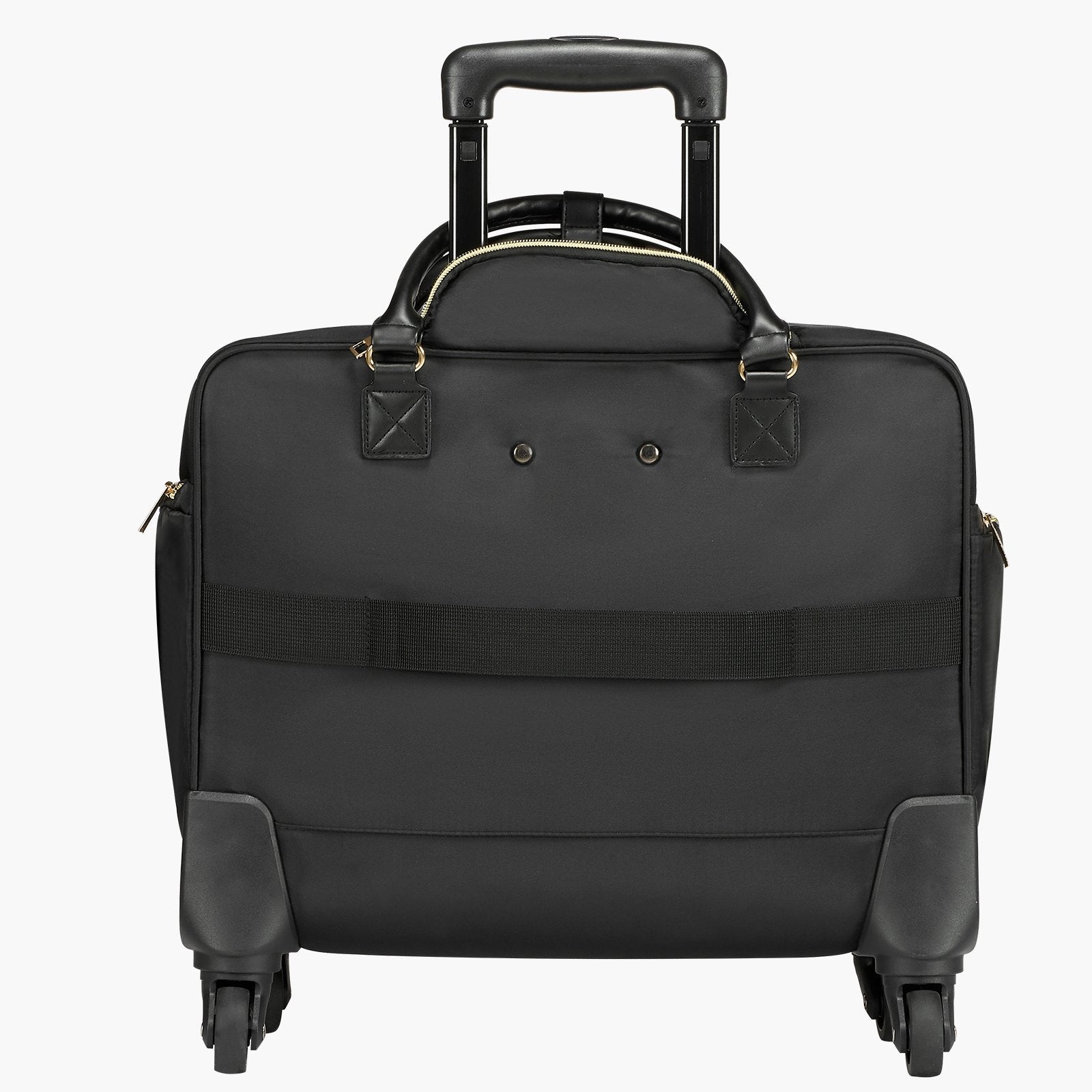 VEVOR Rolling Laptop Bag 17.3 Inch Wheeled Computer Bag for Women Men Black Gold