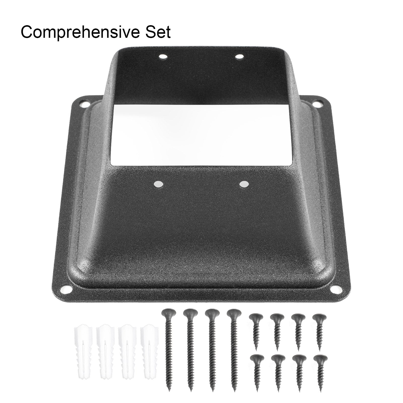 VEVOR Deck Post Base 10 PCS Post Base Skirt 4 x 4 Inch Post Support Flange 2.5 LBS Deck Post Skirt Black Powder-Coated Decking Post Base with Thick Steel for Deck Supports Porch Railing Post Holders