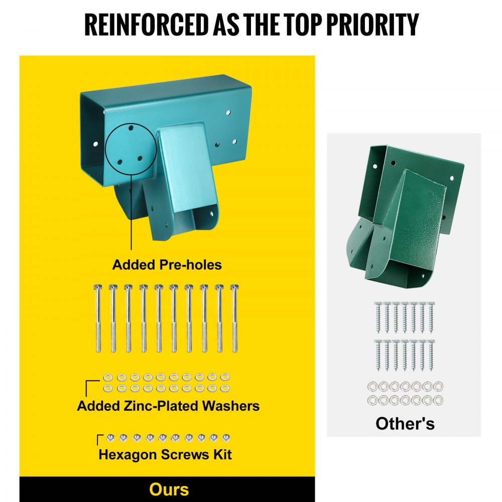 Vevor Swing Set Bracket Swing Bracket 12" A-frame Swing Set Middle Bracket-green