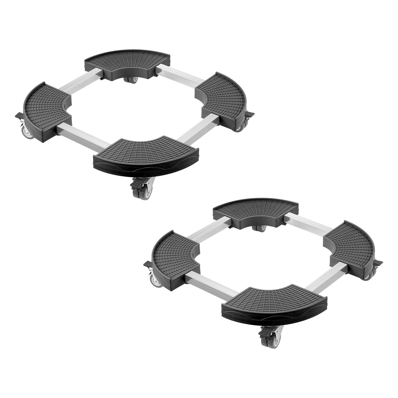 VEVOR 2 Packs Round Trash Can Dolly 15-22.8 in Adjustable Plastic Bin Dolly