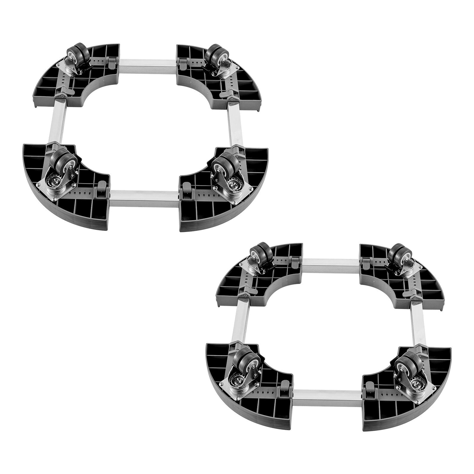 VEVOR 2 Packs Round Trash Can Dolly 15-22.8 in Adjustable Plastic Bin Dolly