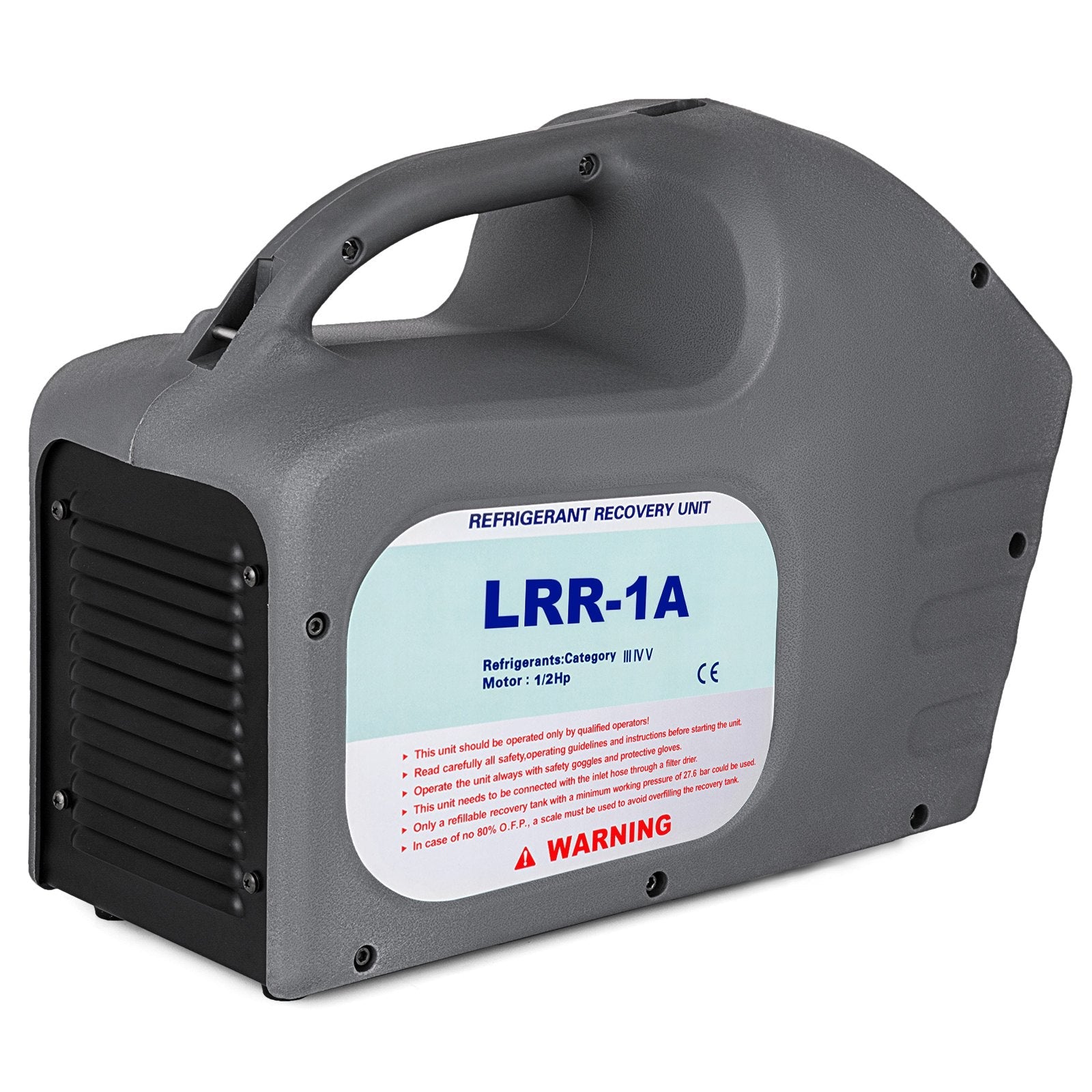 VEVOR Refrigerant Recovery Machine Portable 1/2HP 115V AC Refrigerant Recycling Machine Automotive HVAC 558psi Refrigerant Recovery Unit Air Conditioning Repair Tool (Grey)