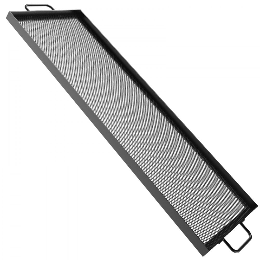 VEVOR Rectangle Fire Pit Grate, 40-inch Fire Pit Grill Grate, X-Marks Rectangle Grill Grate, Black Steel Fire Grate, Fire Pit Cooking Grate with Handles, Fire Grill Grate for Fire Pit, Campfire