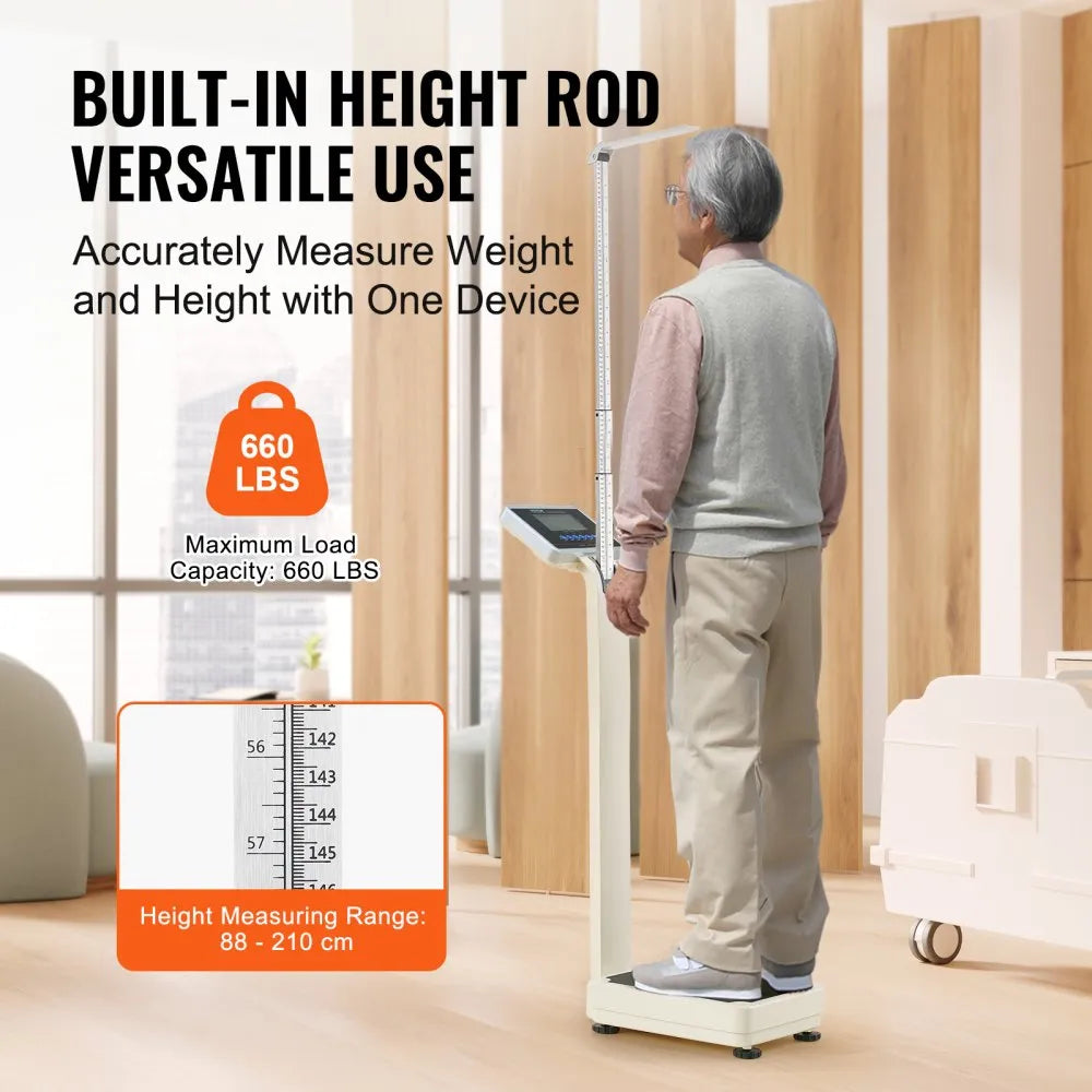 VEVOR Medical Digital Scale Professional Physician Scale for Weight Height 660LB