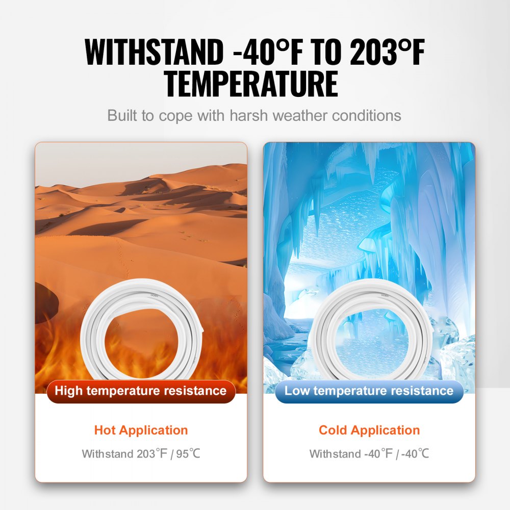 VEVOR PEX-AL-PEX Tube, 82ft, 5/8'' Diameter Aluminum-Plastic Composite Pipe Oxygen Barrier Radiant Floor PEX Pipe, 0.08'' Thickness Radiant Heat Floor Plumbing 25M Inner Aluminum Layer PEX Tubing Pipe