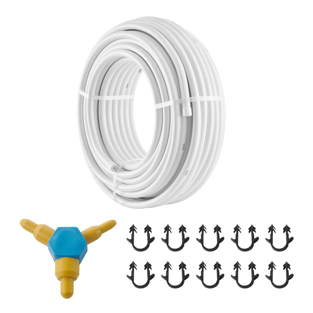 VEVOR PEX-AL-PEX Tube, 164 ft, 0.79'' Diameter Aluminum-Plastic Composite Pipe Oxygen Barrier Radiant Floor PEX Pipe, 0.08'' Thickness Radiant Heat Floor Plumbing Inner Aluminum Layer PEX Tubing Pipe