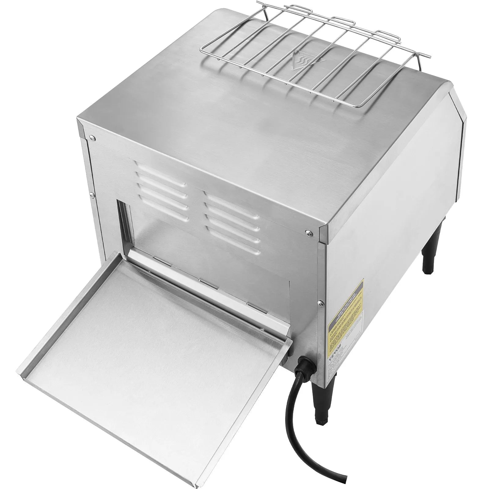 VEVOR Commercial Conveyor Toaster, 300 Slices/Hour Conveyor Belt Toaster, Heavy Duty Stainless Steel Commercial Toaster Oven, Electric Restaurant Commercial Toaster for Toast Bun, Bagel, Bread