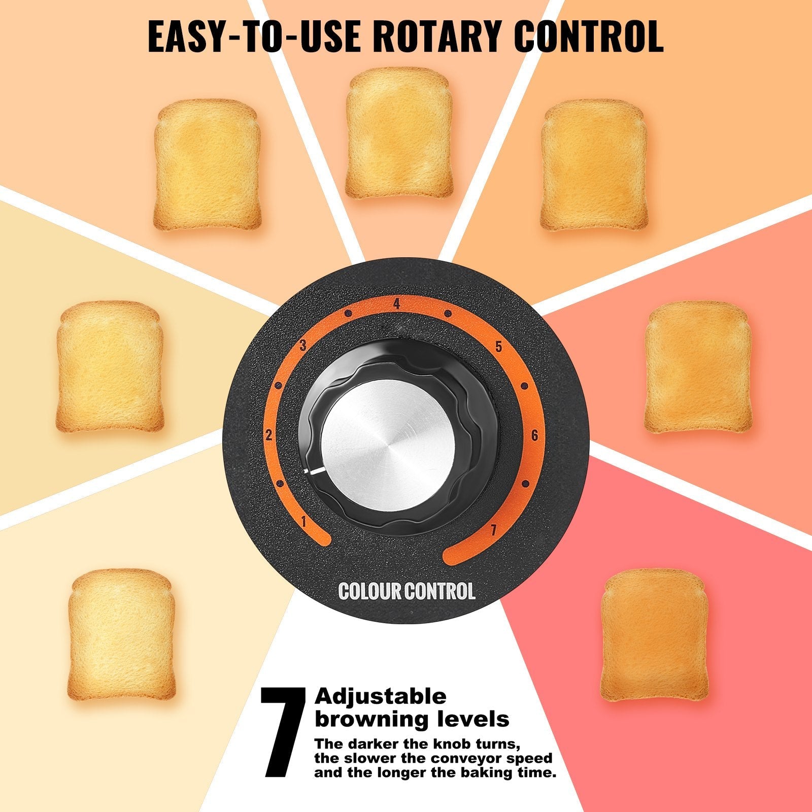 VEVOR Commercial Conveyor Toaster, 450 Slices/Hour Conveyor Belt Toaster, Heavy Duty Stainless Steel Commercial Toaster Oven, Electric  Restaurant Commercial Toaster for Toast Bun, Bagel, Bread