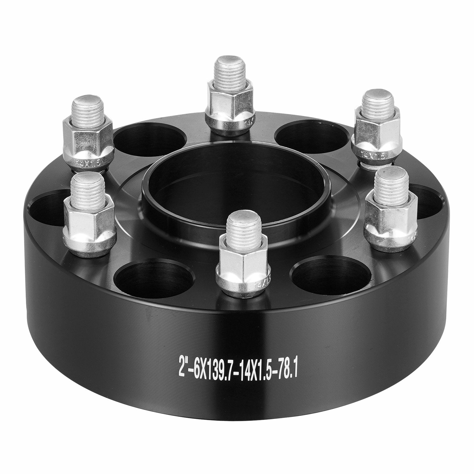 VEVOR 2" 6"x5.5" Wheel Spacers Wheel Adapters 6 Lug Forged Spacer 4 PCS Black
