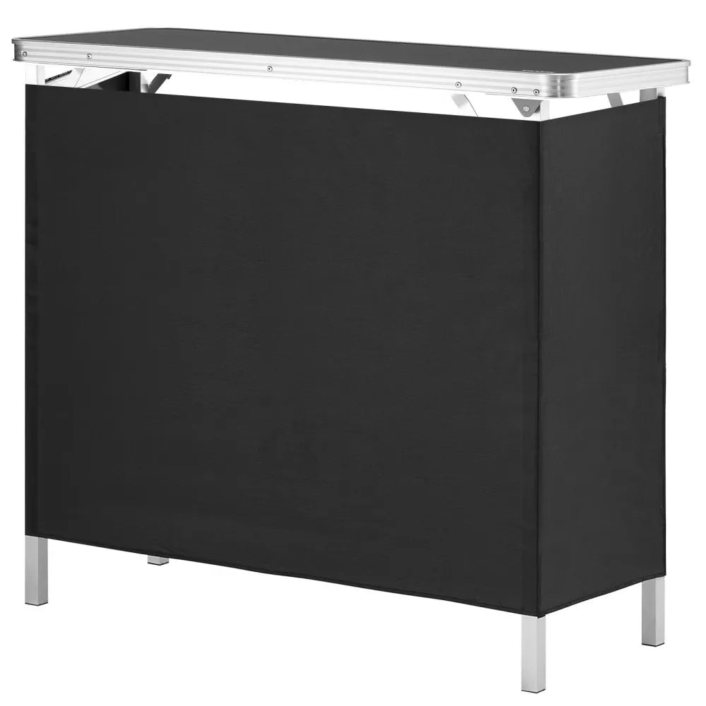 VEVOR Portable Tradeshow Podium Table, 38.39" x 15.16" x 34.25", Display Exhibition Counter Stand Booth Fair with Wall, Foldable Promotion Retail Bar Table Podium with Storage Rack and Carrying Bag