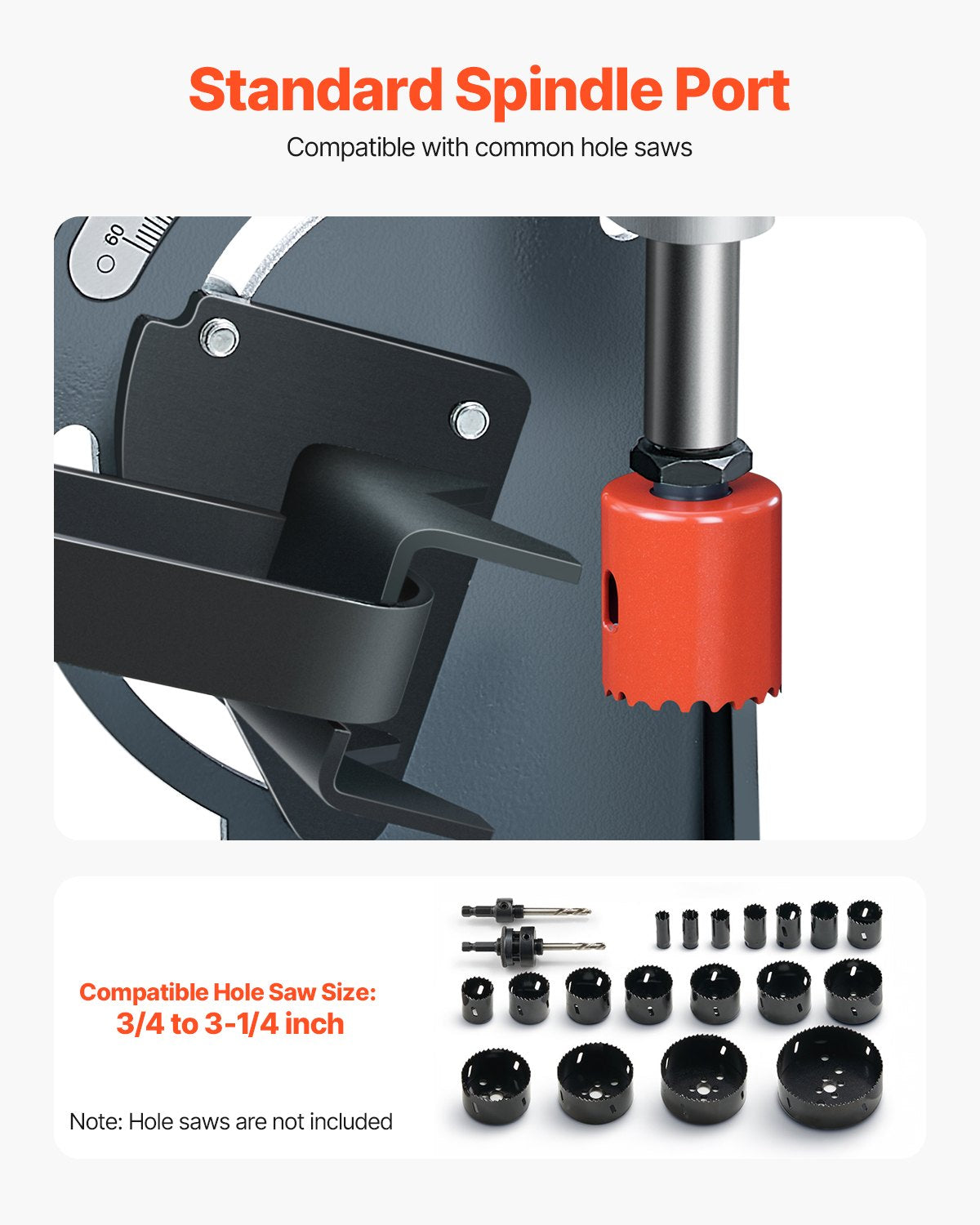 VEVOR Pipe Notcher 1/2 to 2-inch Tubing Notcher with 0 to 60° Adjustable Angle