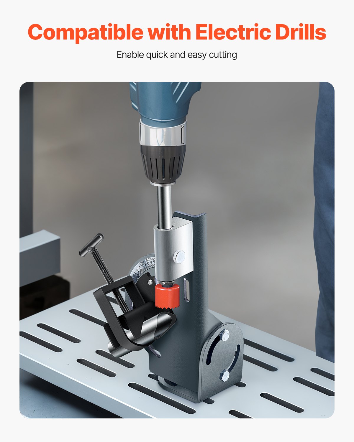 VEVOR Pipe Notcher 1/2 to 2-inch Tubing Notcher with 0 to 60° Adjustable Angle