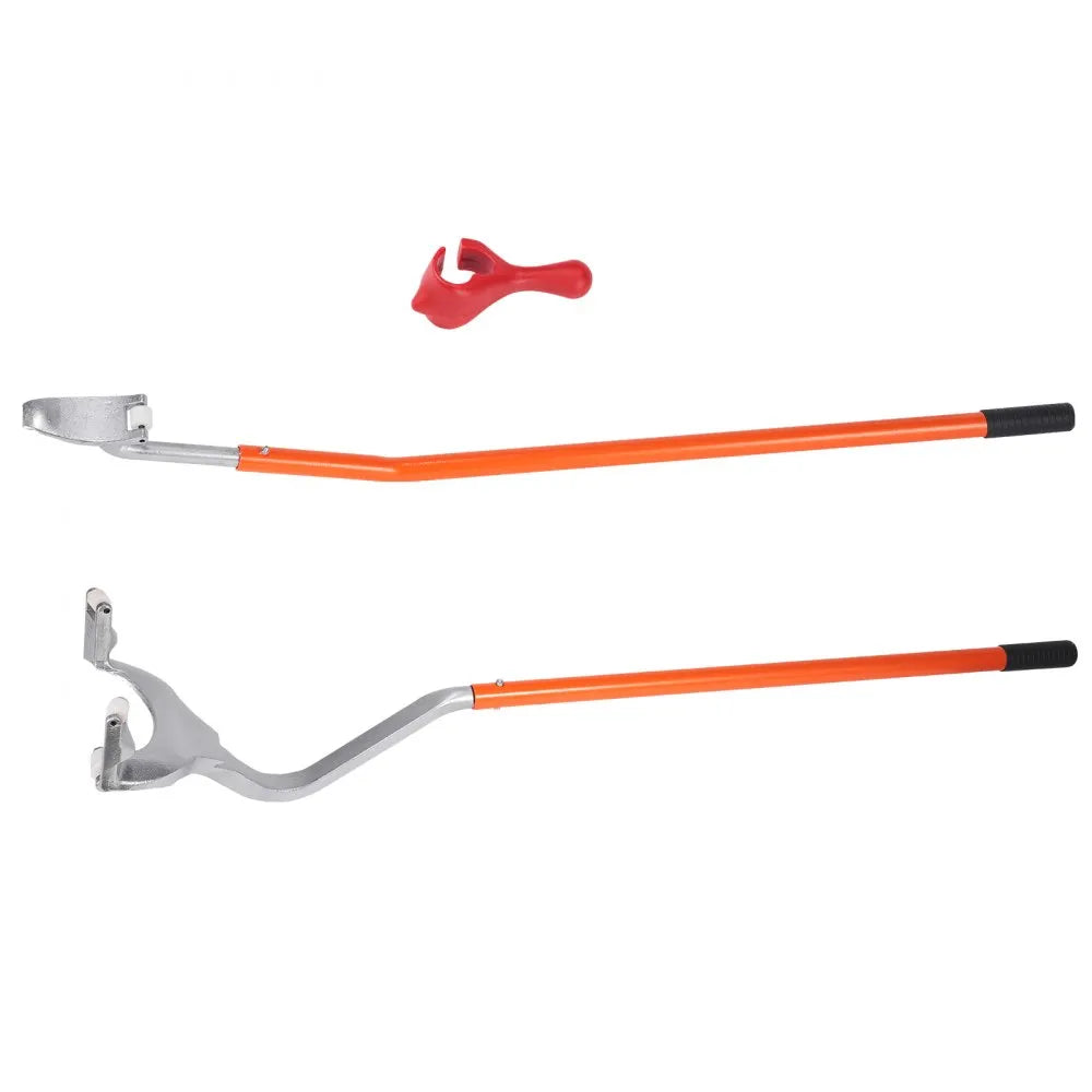 VEVOR Tire Mount Demount Tool, 22.5"-24.5" Manual Steel Tire Changer Mount Demount Removal Tool, with Extra Bead Keeper, Tubeless Truck Bead Breaker, 3 PCS Tire Changing Tools, Orange