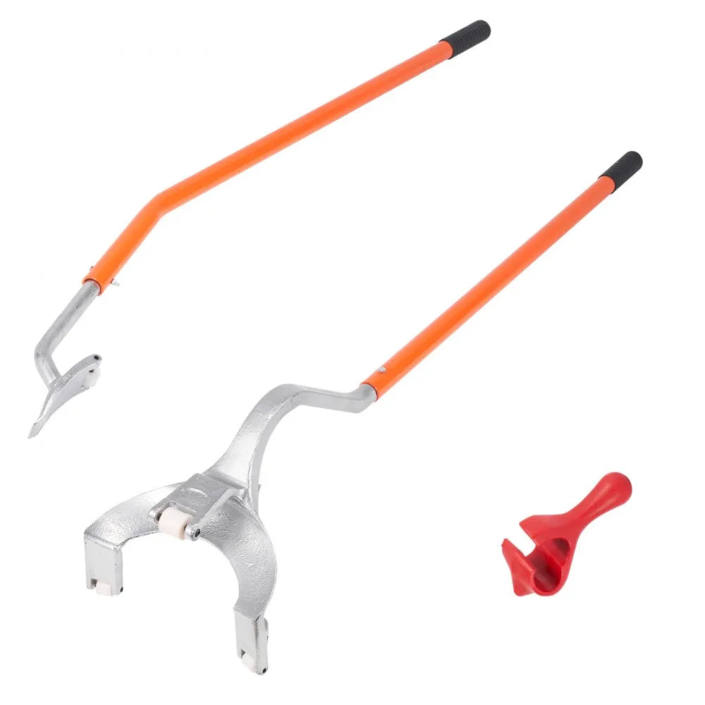 VEVOR Tire Mount Demount Tool, 22.5"-24.5" Manual Steel Tire Changer Mount Demount Removal Tool, with Extra Bead Keeper, Tubeless Truck Bead Breaker, 3 PCS Tire Changing Tools, Orange