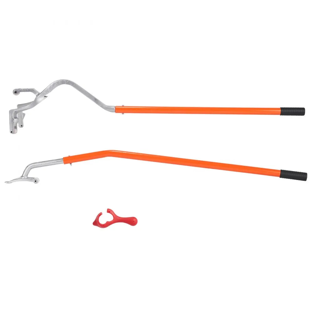 VEVOR Tire Mount Demount Tool, 22.5"-24.5" Manual Steel Tire Changer Mount Demount Removal Tool, with Extra Bead Keeper, Tubeless Truck Bead Breaker, 3 PCS Tire Changing Tools, Orange