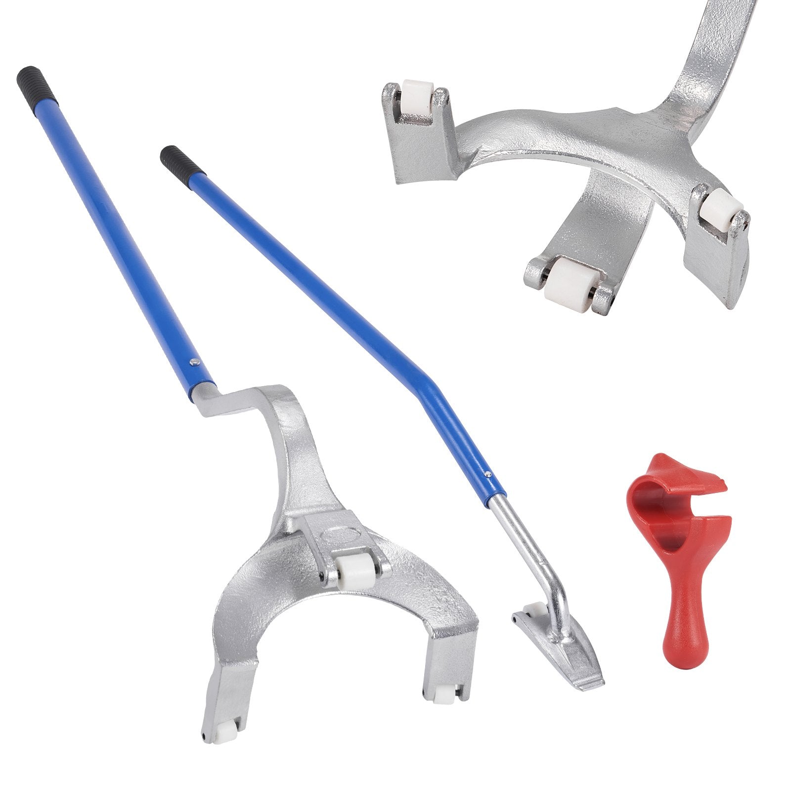 VEVOR Tire Mount Demount Tool, 22.5"-24.5" Manual Steel Tire Changer Mount Demount Removal Tool, with Extra Bead Keeper, Tubeless Truck Bead Breaker, 3 PCS Tire Changing Tools, Orange
