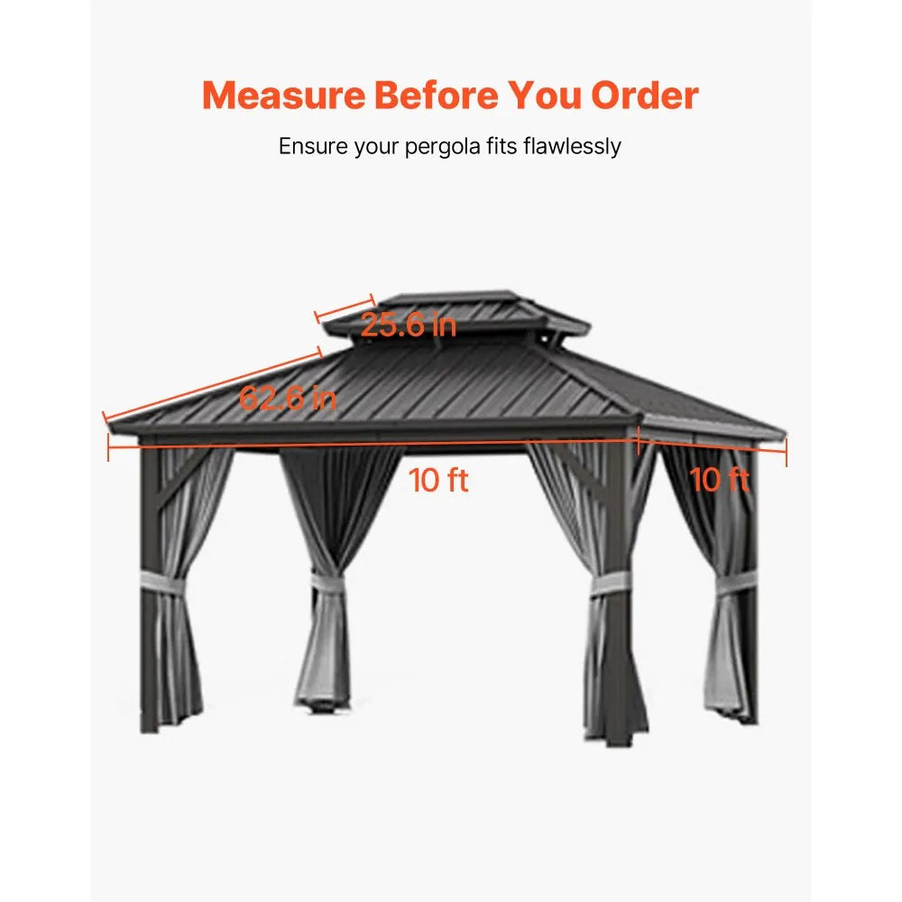 10' x 10' Winter Gazebo Cover with Sidewalls & Mesh Windows