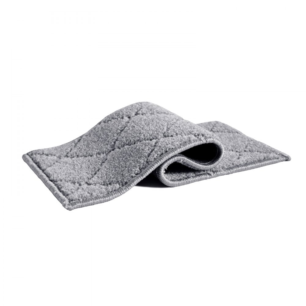 VEVOR Stair Treads, Stairs Carpet Non Slip 9" x 28", Indoor Stair Runner for Wooden Steps, Anti Slip Carpet Soft Edging Stair Rugs Mats for Kids Elders and Dogs, 15 pcs, Gray