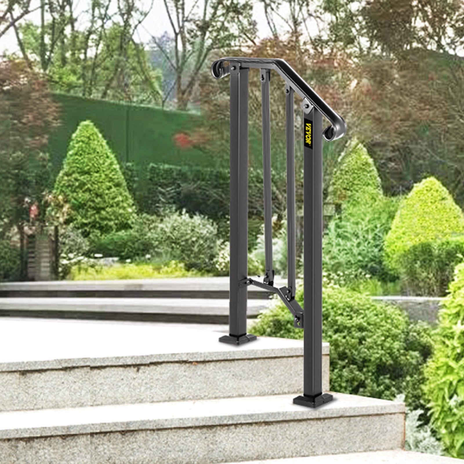 Fits 1 Or 2 Steps Handrail #1 Matte Black Brick Steps Hotels Paver Steps