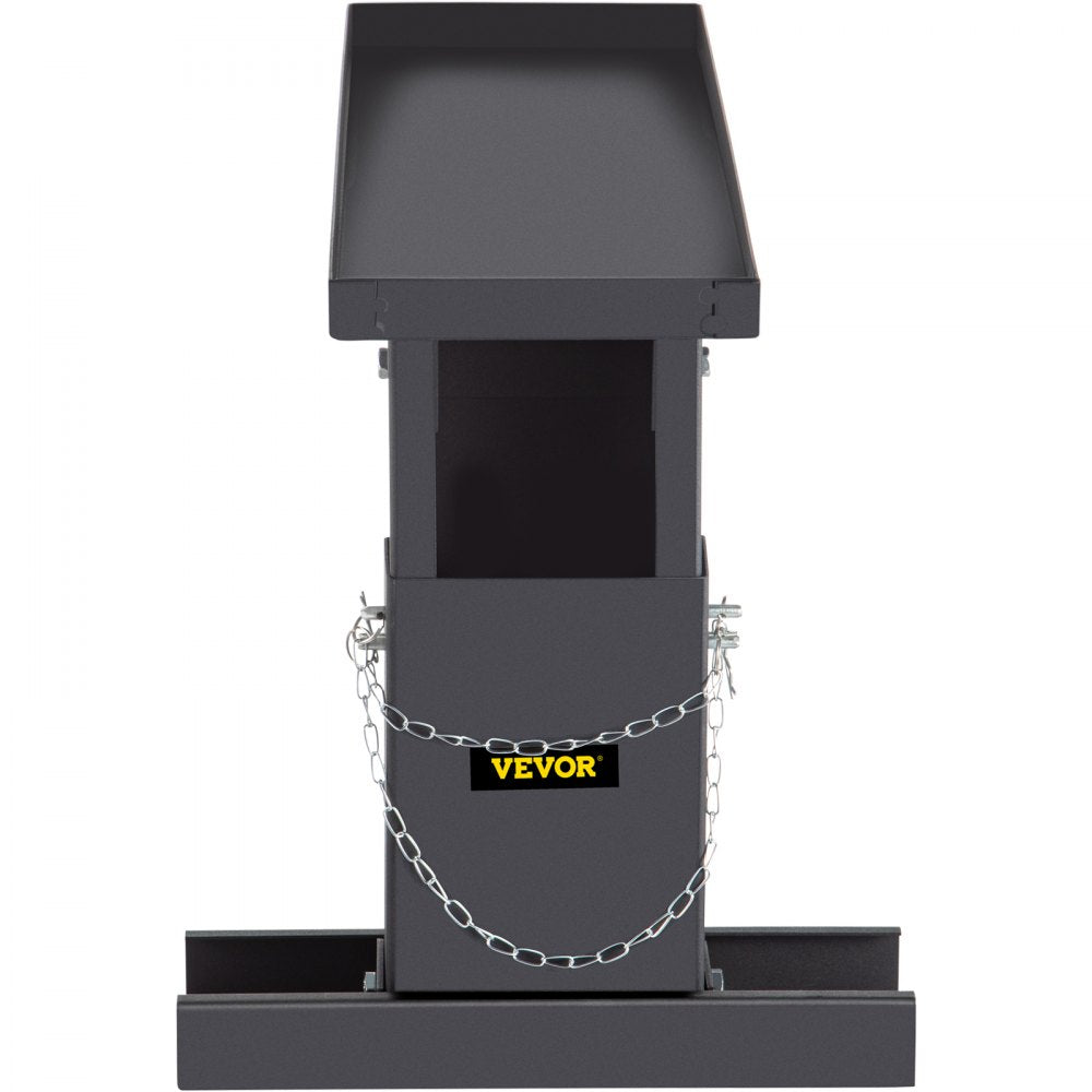 VEVOR 23.4x7.6-Inch Ladder Extender, Extension Ladder 12.25-19.7-Inch Adjustable Height Range, Ladder Leveling Tool, Stair Ladder Extension with Chain Pins in Steel for Stairs, in Black Powder Coated