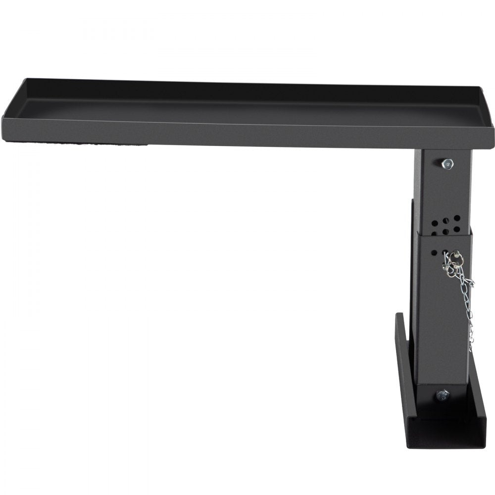 VEVOR 23.4x7.6-Inch Ladder Extender, Extension Ladder 12.25-19.7-Inch Adjustable Height Range, Ladder Leveling Tool, Stair Ladder Extension with Chain Pins in Steel for Stairs, in Black Powder Coated