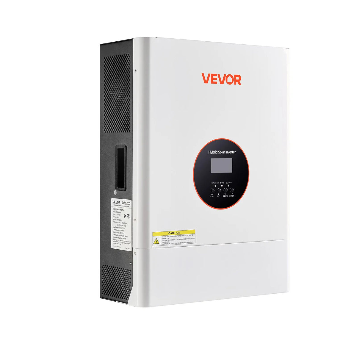 6400W 48V Hybrid Solar Inverter, 120V/240V Split Phase with 120A MPPT Charge Controller, Pure Sine Wave Inverter Charger